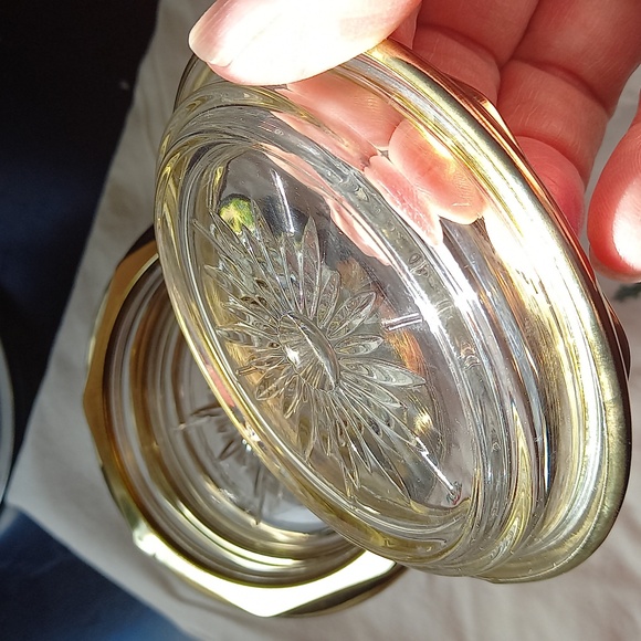 Set Of 4 Vintage Gold Plated Glass Coasters - Picture 3 of 4